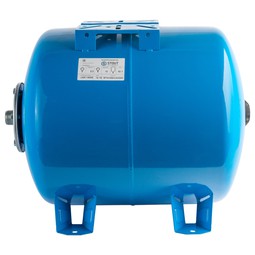 Расширительный бак, гидроаккумулятор 50 л. горизонтальный (цвет синий)STOUT