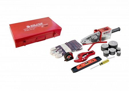Комплект сварочного оборудования Дн20-63 005 SET Valfex 1500Вт в комплекте с парными насадками 20, 25, 32, 40, 50 и 63мм. VF.005.63.SET